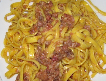 Pappardelle Crudo e pecorino